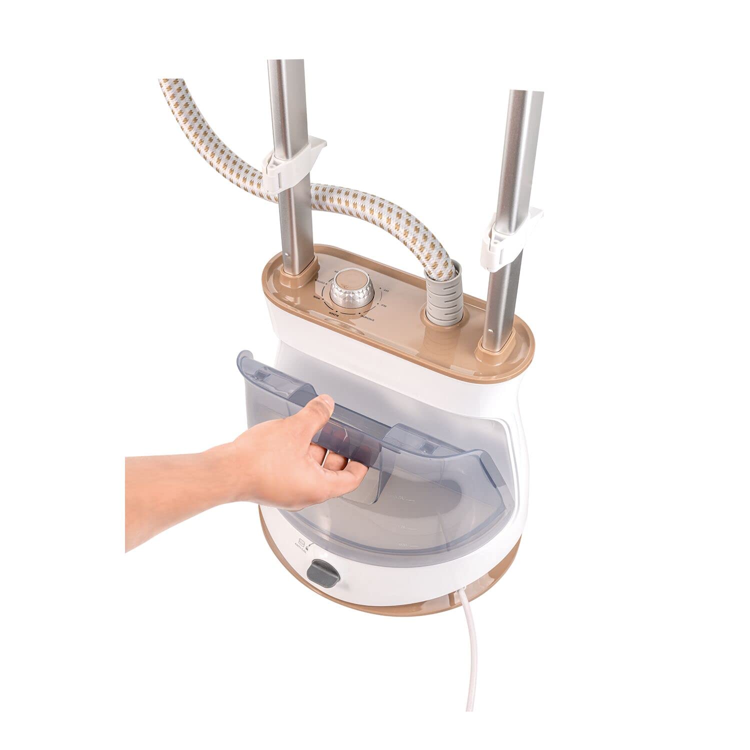 Black & Decker 2400W 1.5L Upright Garment Steamer 35gm/min Steam, With Adjustable Double Poles Rotary Wheels مكواة بخار عمودية للملابس 2400 واط و1.5 لتر مع بخار 35 جرام/دقيقة من بلاك + ديكر، مزودة بعجلات دوارة Black & Decker 2400W 1.5L Upright Garment Steamer 35gm/min Steam, With Adjustable Double Poles Rotary Wheels مكواة بخار عمودية للملابس 2400 واط و1.5 لتر مع بخار 35 جرام/دقيقة من بلاك + ديكر، مزودة بعجلات دوارة